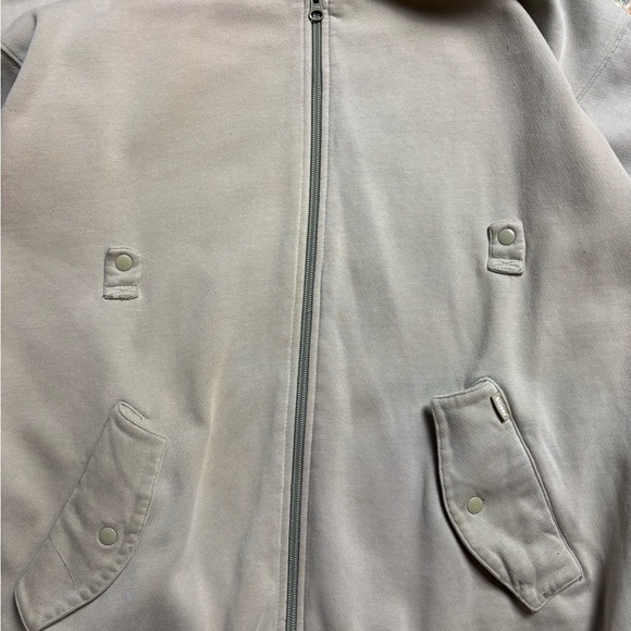 Vintage Stussy Beige Blank Zip-up Hoodie Size XL - Picture 7 of 10